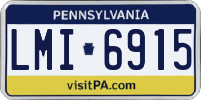 PA license plate LMI6915