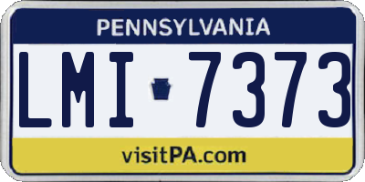 PA license plate LMI7373