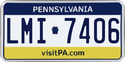 PA license plate LMI7406