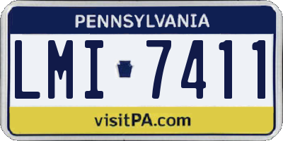 PA license plate LMI7411