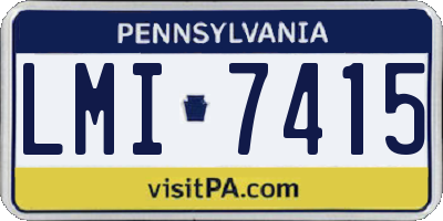 PA license plate LMI7415
