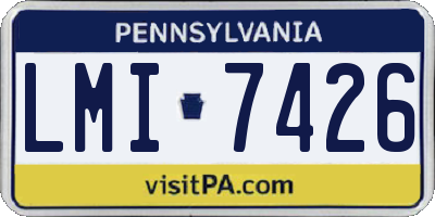 PA license plate LMI7426
