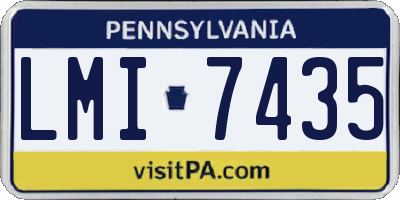 PA license plate LMI7435