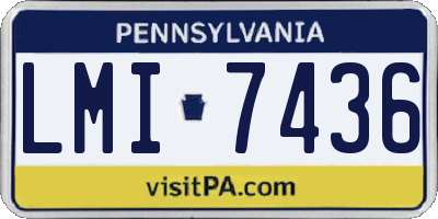 PA license plate LMI7436