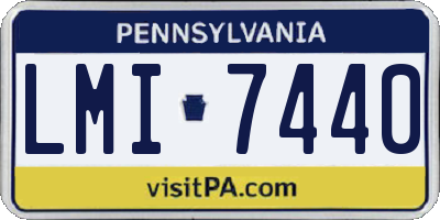 PA license plate LMI7440