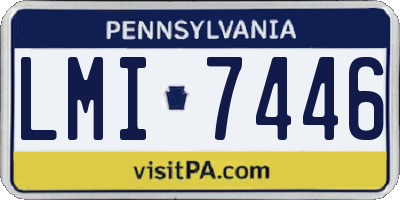 PA license plate LMI7446