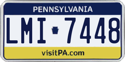 PA license plate LMI7448