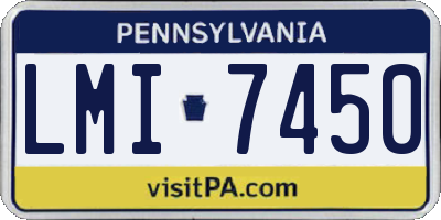 PA license plate LMI7450