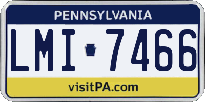 PA license plate LMI7466