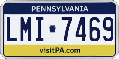 PA license plate LMI7469