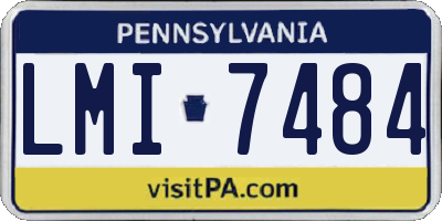 PA license plate LMI7484