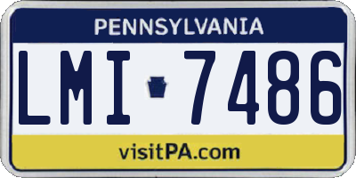 PA license plate LMI7486