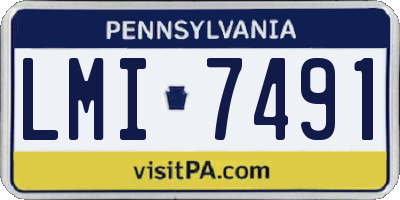 PA license plate LMI7491