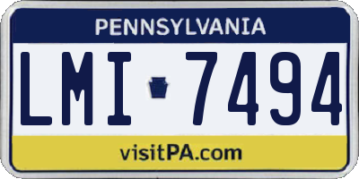 PA license plate LMI7494