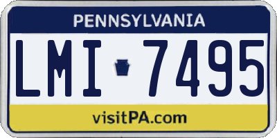 PA license plate LMI7495