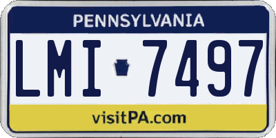 PA license plate LMI7497