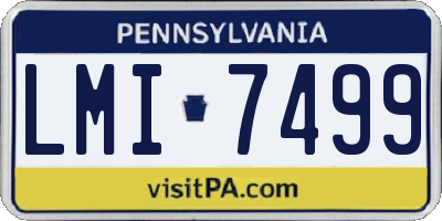 PA license plate LMI7499