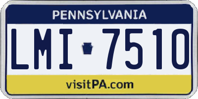 PA license plate LMI7510