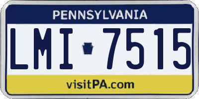 PA license plate LMI7515