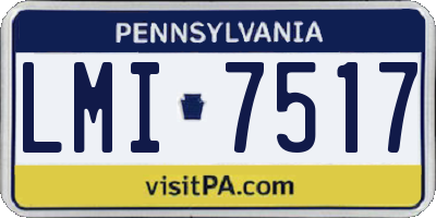 PA license plate LMI7517