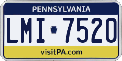 PA license plate LMI7520