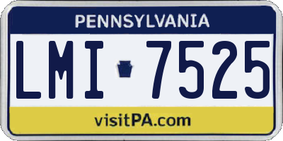PA license plate LMI7525