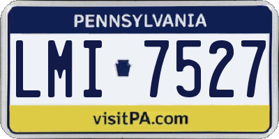 PA license plate LMI7527