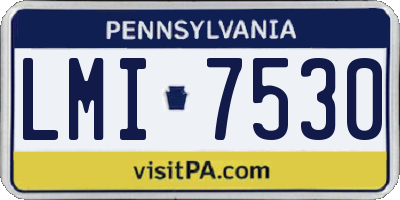 PA license plate LMI7530