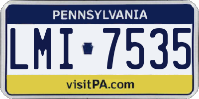 PA license plate LMI7535