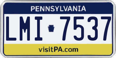 PA license plate LMI7537