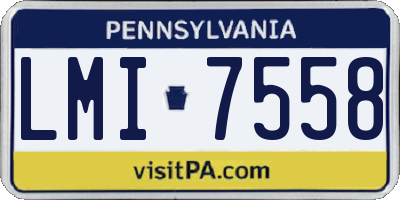 PA license plate LMI7558
