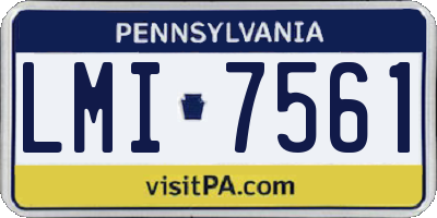 PA license plate LMI7561