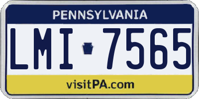 PA license plate LMI7565