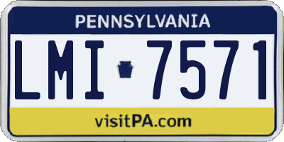 PA license plate LMI7571