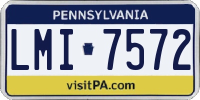 PA license plate LMI7572