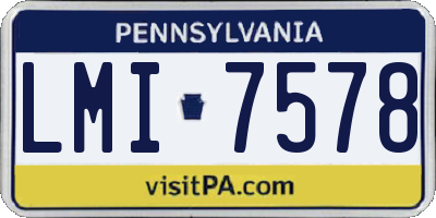 PA license plate LMI7578