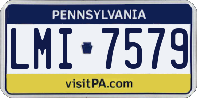PA license plate LMI7579