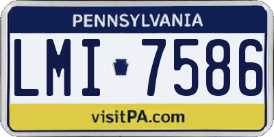 PA license plate LMI7586