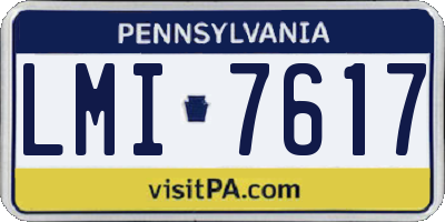 PA license plate LMI7617