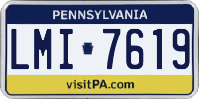 PA license plate LMI7619