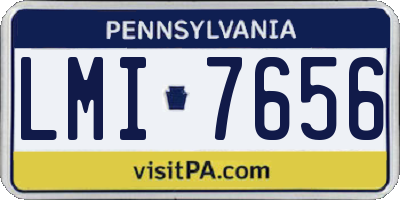 PA license plate LMI7656