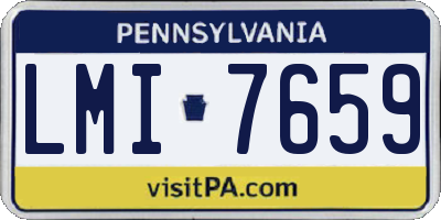 PA license plate LMI7659