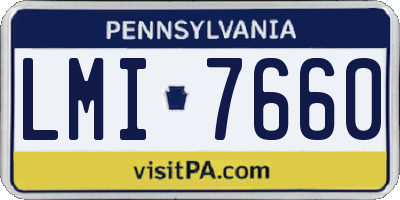 PA license plate LMI7660