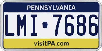 PA license plate LMI7686