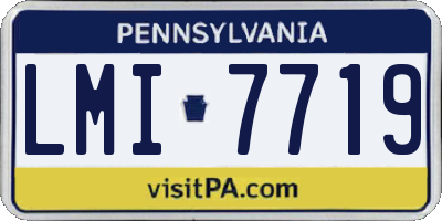 PA license plate LMI7719