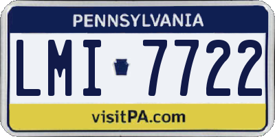 PA license plate LMI7722