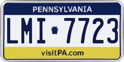 PA license plate LMI7723