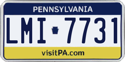 PA license plate LMI7731