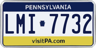 PA license plate LMI7732