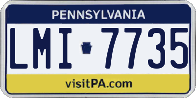 PA license plate LMI7735